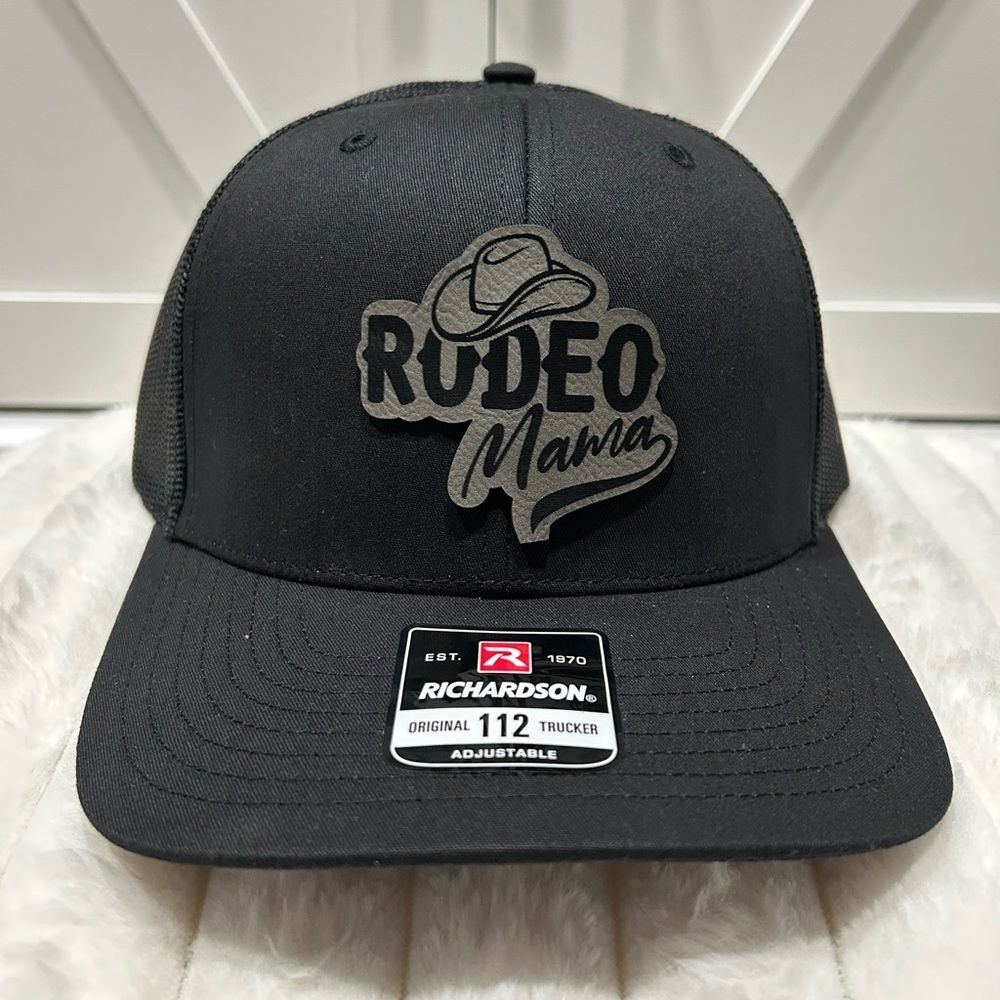 Rodeo Mama Laser Engraved Richardson 112 Trucker Hat.